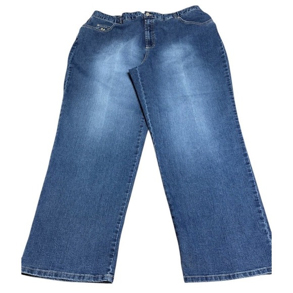 VTG Gloria Vanderbilt Amanda Jeans Women's 22W Blue Stretch Straight Leg Plus SZ - Picture 1 of 13